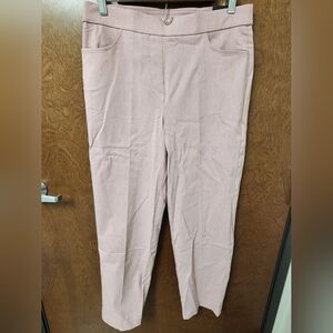 Alfred Dunner Light Pink Straight Leg Pants Telluride Stretchy